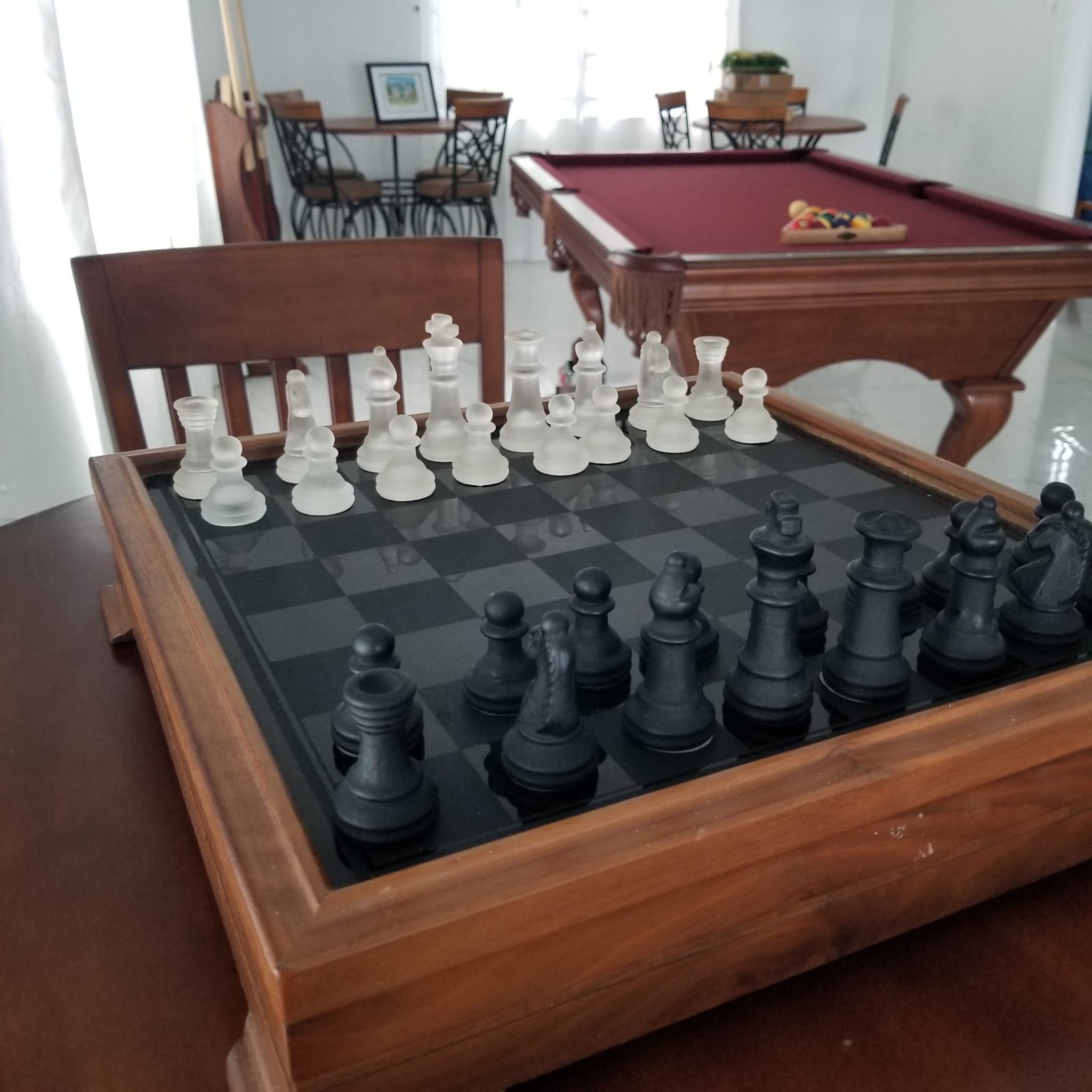 Game Room with Pool Table